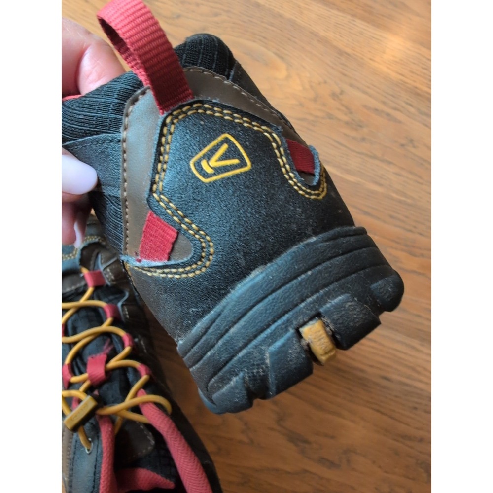 Keen - Pagosa Mid WaterProof Brown Yellow Hiking Boots - Youth Sz 5-EU 37 Great - Picture 4 of 7
